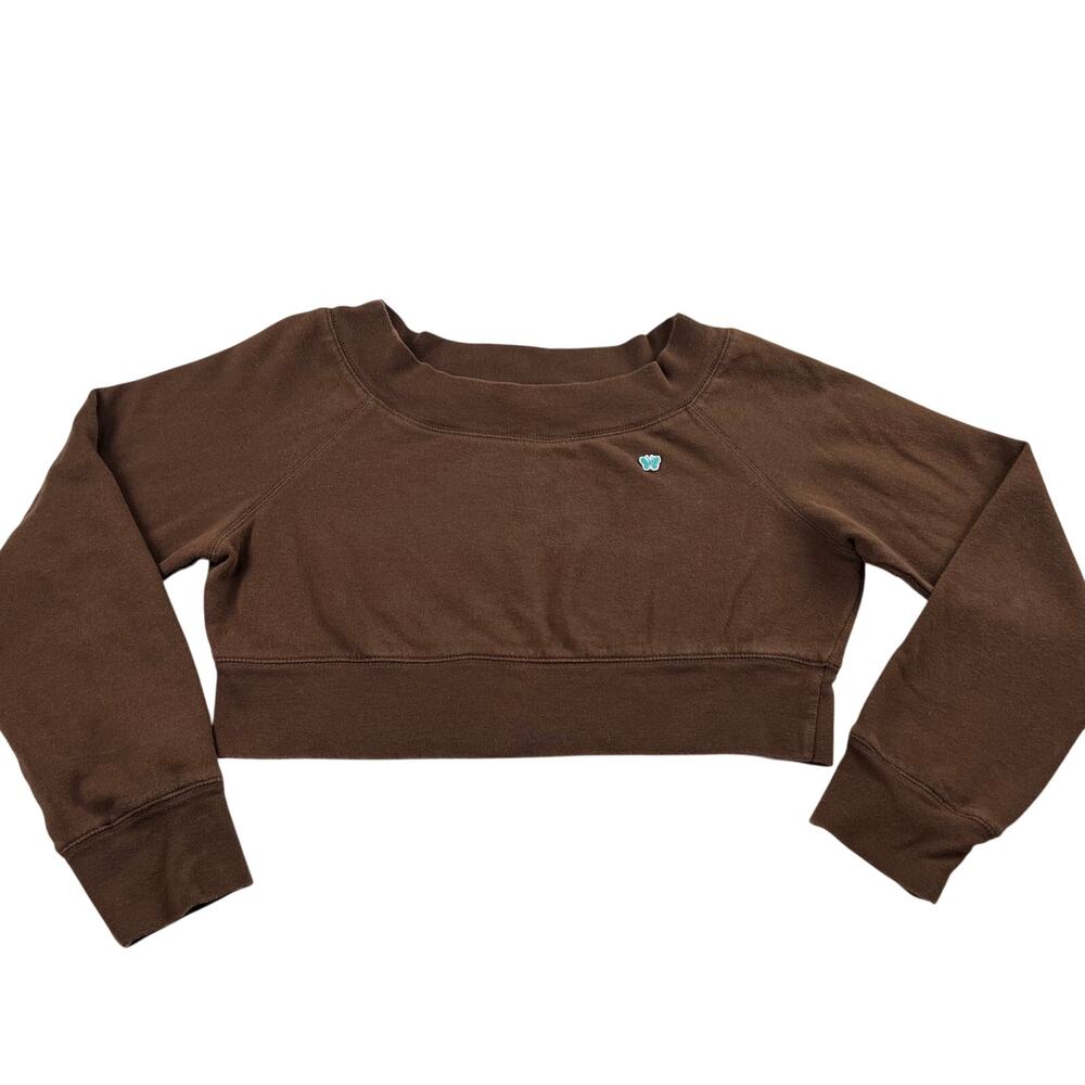 Aeropostale XL Y2K Brown Crop Top Sweatshirt Size XL